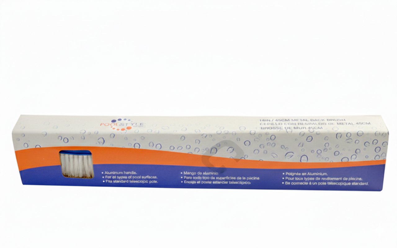 PoolStyle® Deluxe Series Metal Back Brush – 18" with Poly Bristles