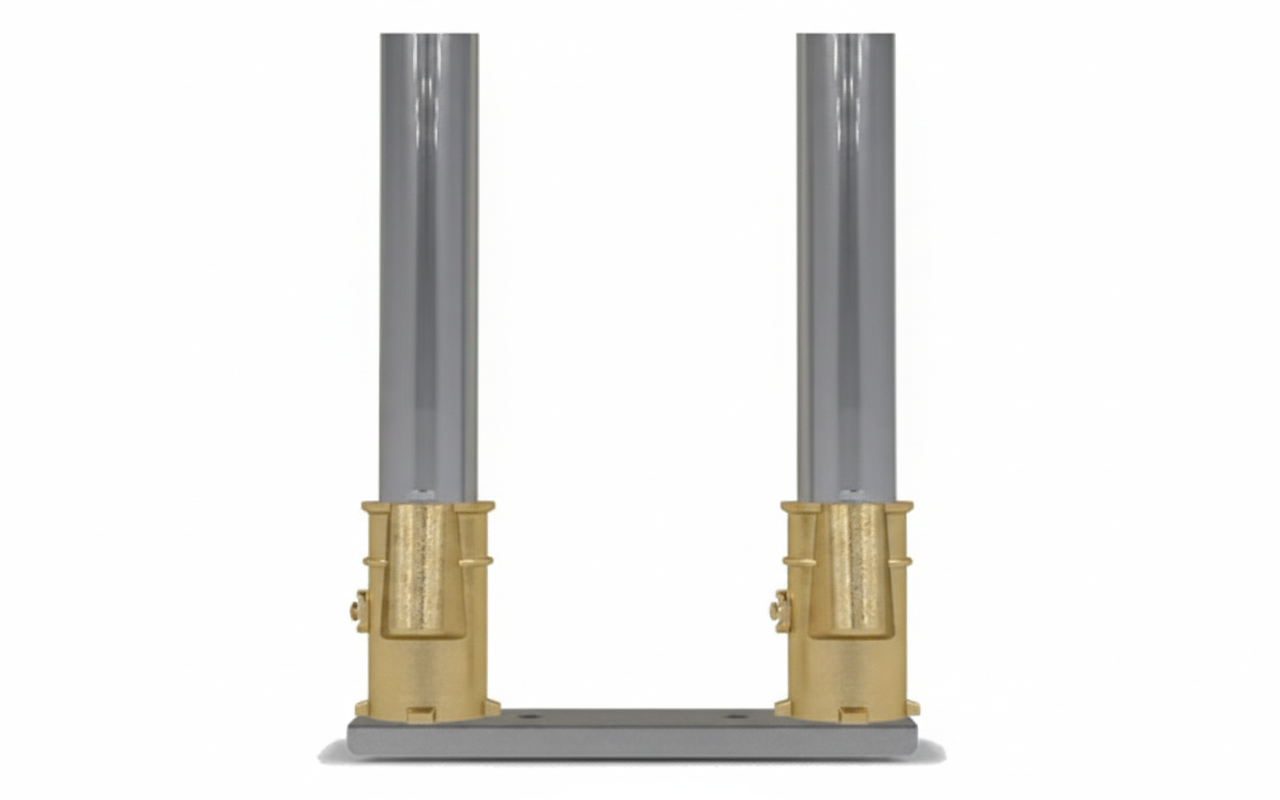 Perma-Cast® PC-4008-BC Bronze Deck Anchor Channel Set – 4" with 8" Center