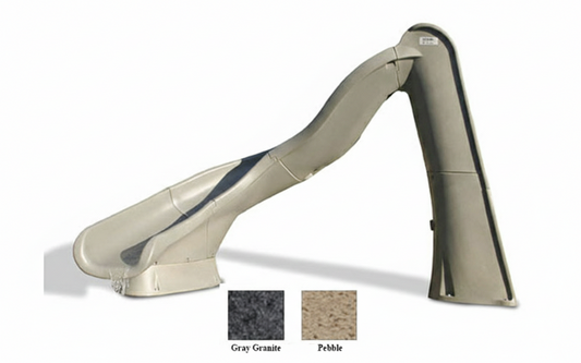 S.R. Smith® TurboTwister® Pool Slide – Gray Granite, Left Turn with Rail, 275 lb Capacity