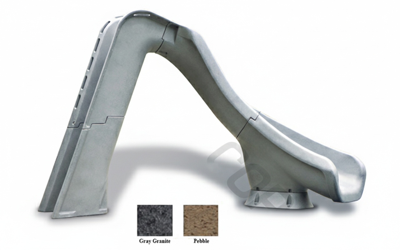 S.R. Smith® Typhoon® Pool Slide – Gray Granite, Left Turn, 275 lb Capacity