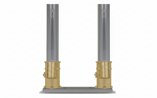 Perma-Cast® PC-4008-BC Bronze Deck Anchor Channel Set – 4" with 8" Center