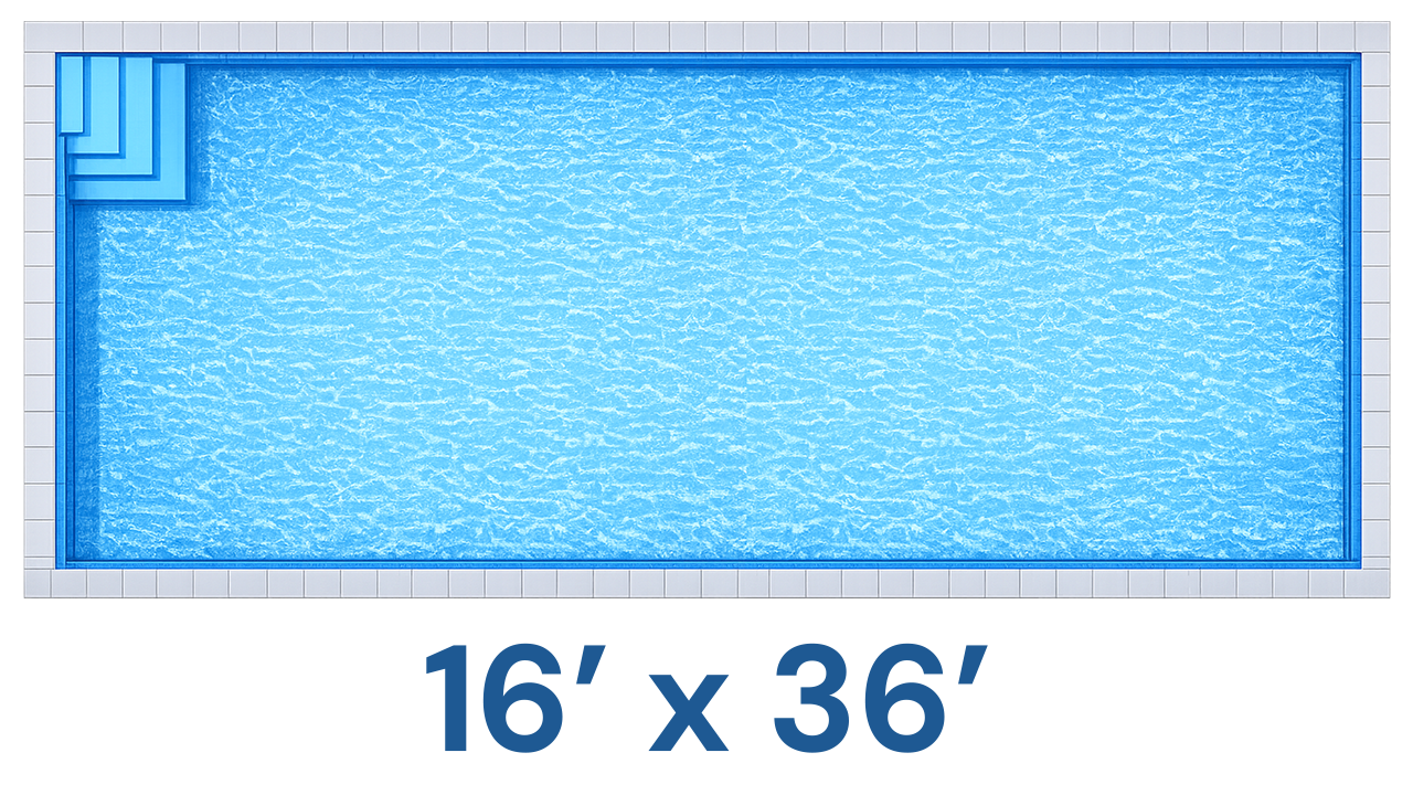 16’ × 36’ — Swim-Ready