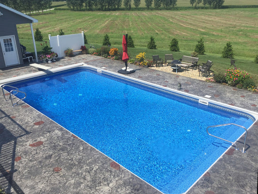 14' x 28' Rectangle Swimming Pool Kit with 42" Steel Walls